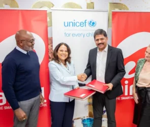 Officials of UNICEF and Airtel Africa