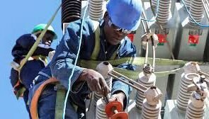 Power officials during a maintenance