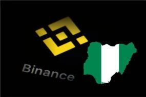Binance's logo and the Nigerian Flag are placed side by side.