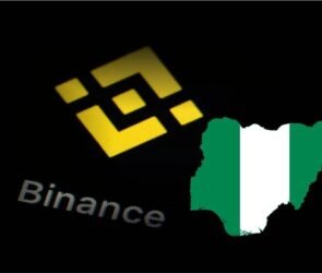 Binance's logo and the Nigerian Flag are placed side by side.