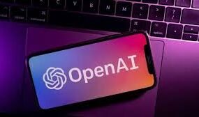 A logo of OpenAI displayed on the screen of a smart phone.