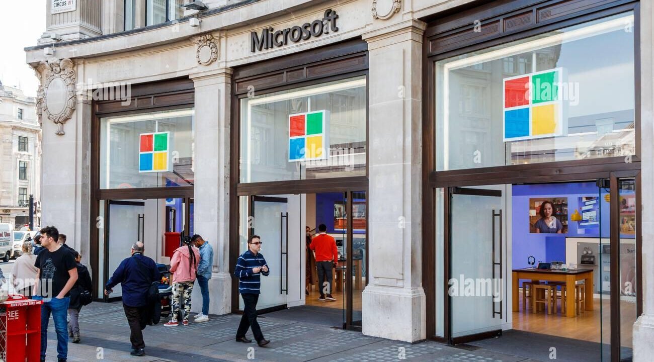 The Microsoft store at Oxford Circus, London, UK