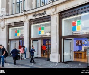 The Microsoft store at Oxford Circus, London, UK