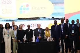Participants posing for pictures during the European Investment bank Summit held in Cape Town