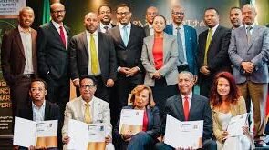 An image of Ethiopia banking sector approving the first investment bank (a group picture)
