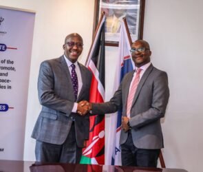 Two men having a handshake