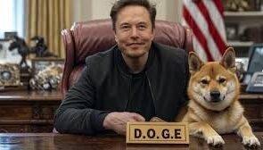 An image of Elon Musk at the DOGE Office in the White House USA