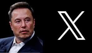 An image of Elon Musk with the logo of X