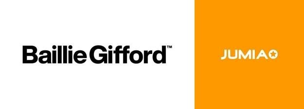 Combined logo of Baillie Gifford's and Jumia's logo