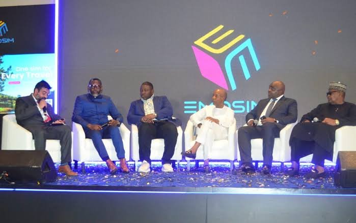 EmoSim during the panel sessions at their launch. 6 men taking the lead during the session