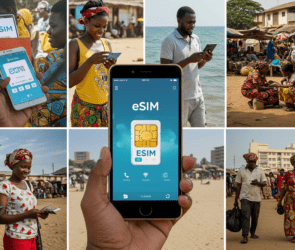 An image displaying Africans using an eSim.