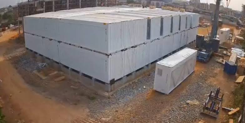 An ongoing construction of MTN Nigeria data centre in Lagos 