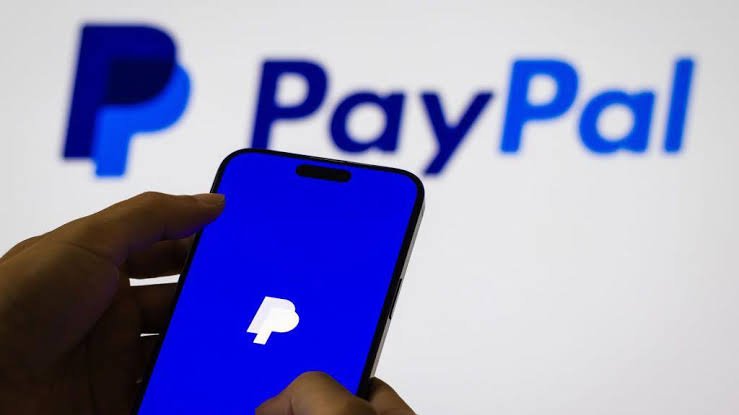 A logo of PayPal