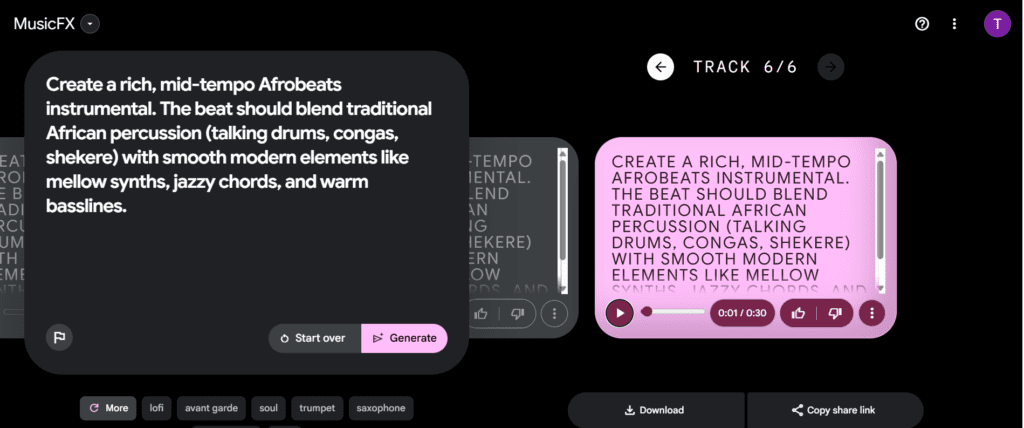 AI tool generating Nigerian music