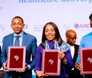 An image of the African Medical Centre of Excellence (AMCE with the Afreximbank