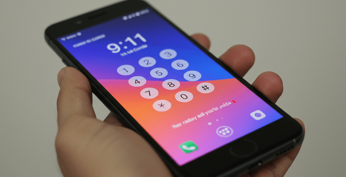 A smartphone with dial pad open