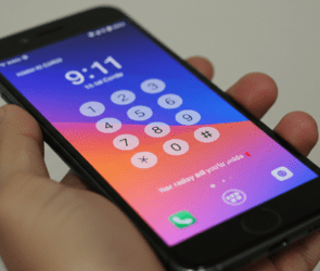 A smartphone with dial pad open