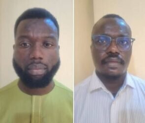 An image of two CBEX fraud suspect, Awerosuo Otorudo and Chukwuebuka Ehirim