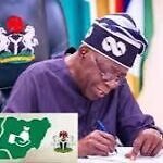 An image of the president of Nigeria and the renewed hope agenda