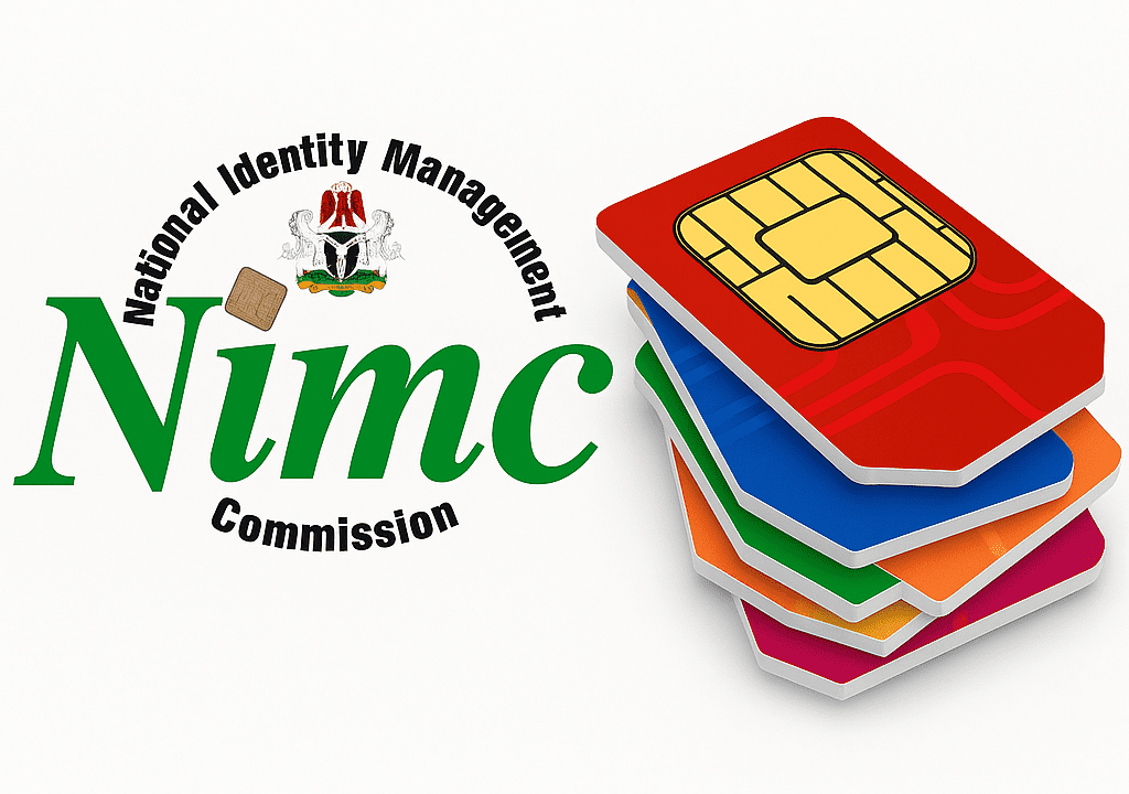 An image of NIMC and dim cards.