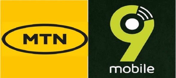 A logo icon of MTN and 9Mobile