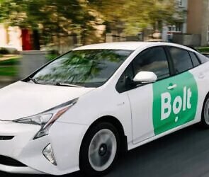 An image displaying ride hailing app, Bolt