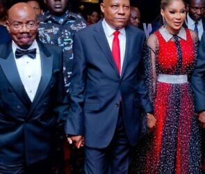 An image of the Vice President of Nigeria Shettima, Lagos State Governor Babajide Sanwo-olu at Zenith Bank anniversary