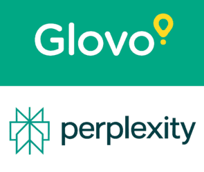 An image of Glovo and Perplexity AI logo