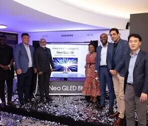 Am image of Representative present at the Samsung Smart AI TV