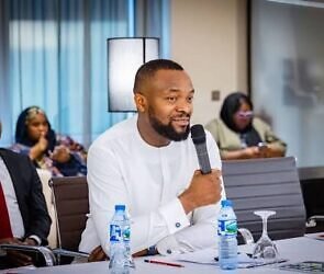 Bosun Tijani at the Tomato meeting
