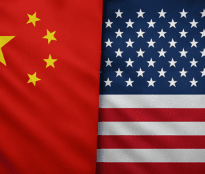 China and USA flags amid China's K Visa