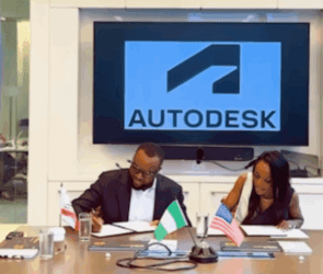 Bosun Tijani at the Autodesk MOU