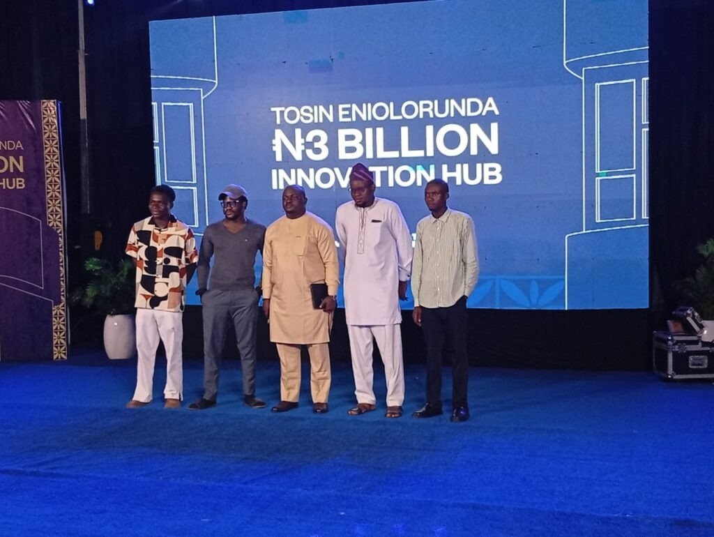 Students who won the Pitch-A-thon at the launch